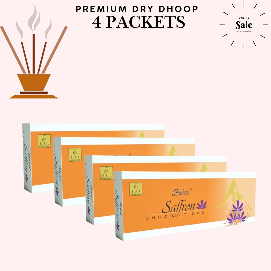 Saffron Dhoop Bala ji Dry Stick Pack of 4