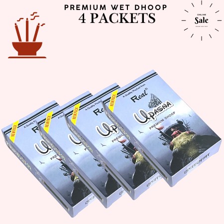Upasna Wet Dhoops Premium Real Brand Pack of 4