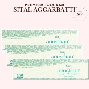 Anushthan Aggarbatti Sital Brand 100gm Choose pack size