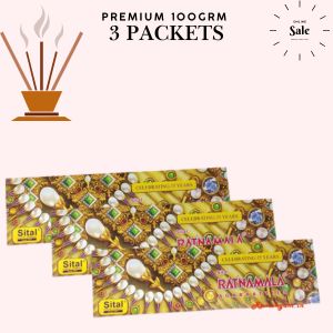 Ratnamala Aggarbatti Sital Brand 100gm Pack of 3