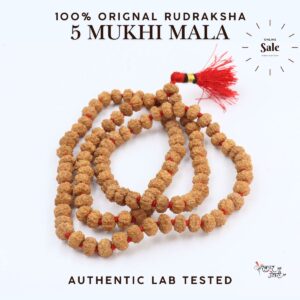 5 mukhi Rudraksha Premium Pathri mala 108 Bead