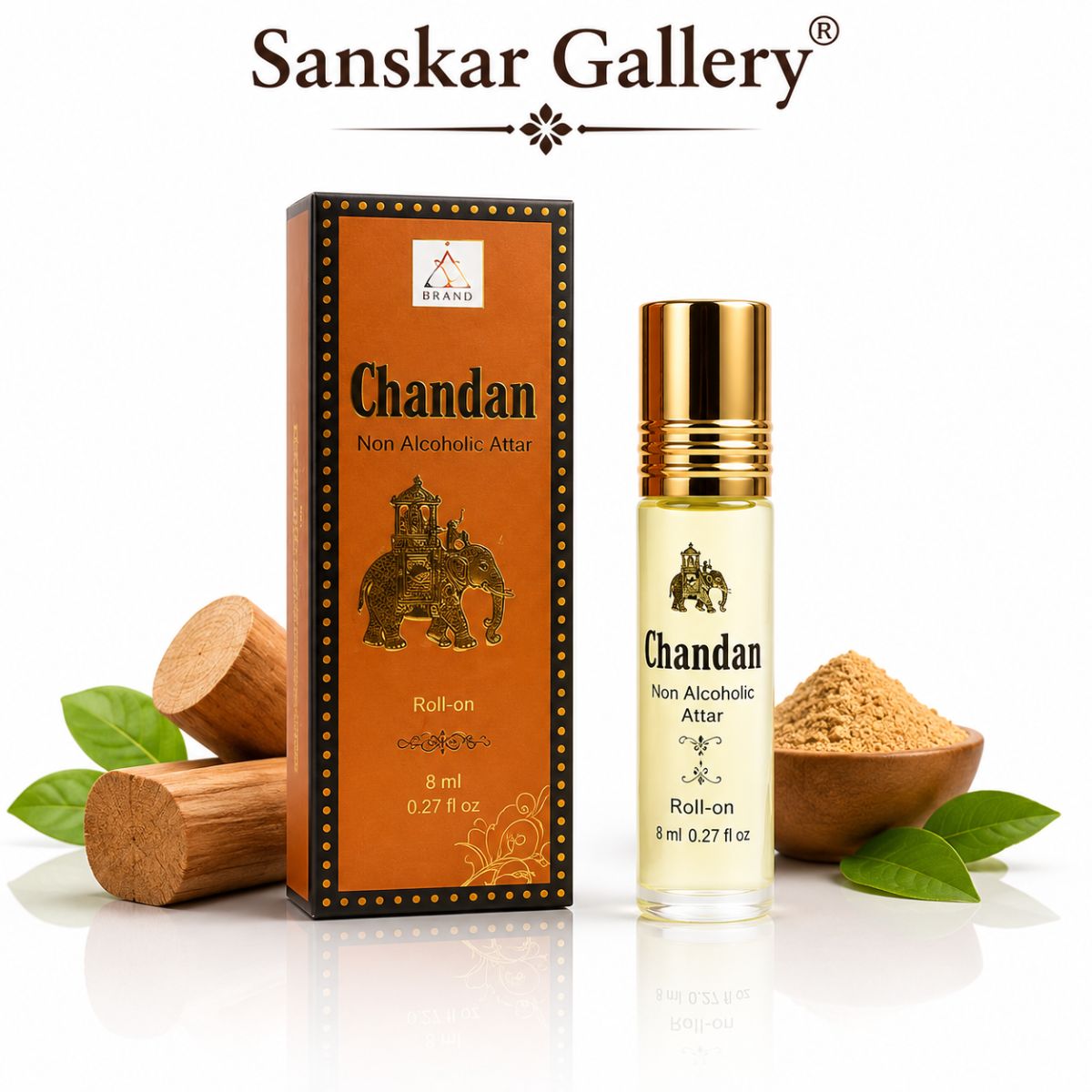 Sandalwood Premium Non Alcoholic Rollon Attar 8 ML By Balaji