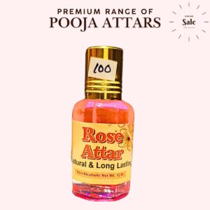 Pooja Attars Shivika Brand 12ml 6 Fragrances Non Alcohol - ROSE