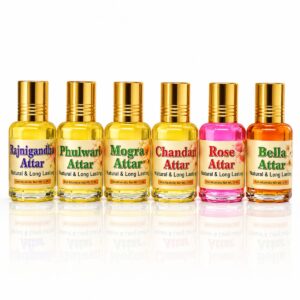 Pooja Attars Shivika Brand 12ml 6 Fragrances Non Alcohol