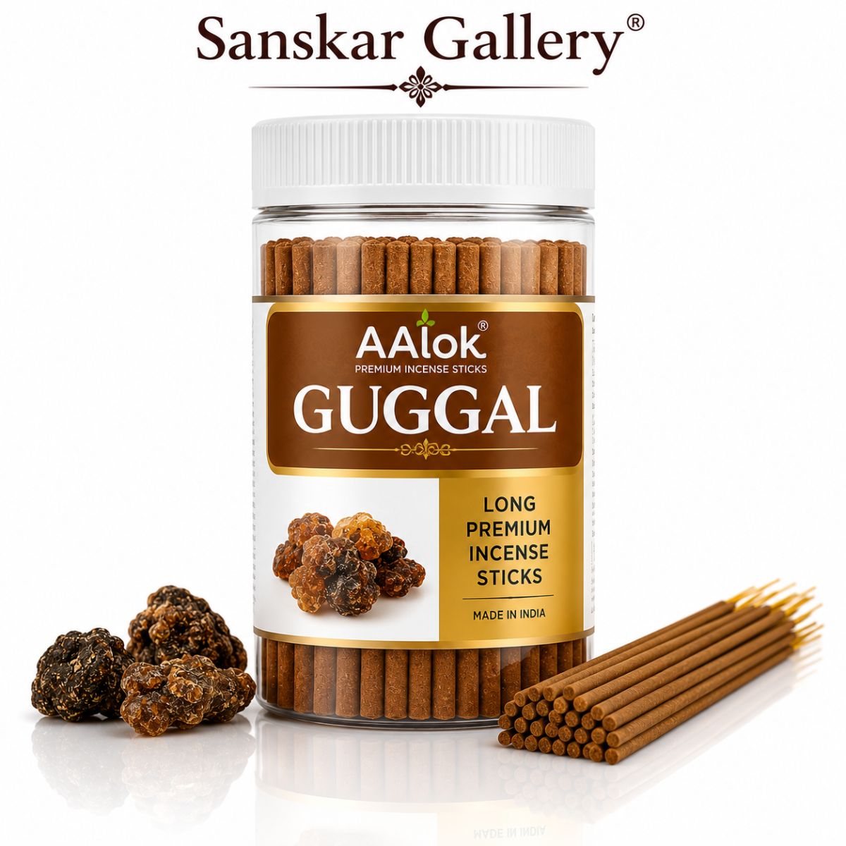 Guggal Premium Stick Jar Low Smoke By Aalok