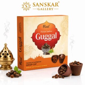 Guggal Premium Sambrani Cup 12 Pcs By Real Brand