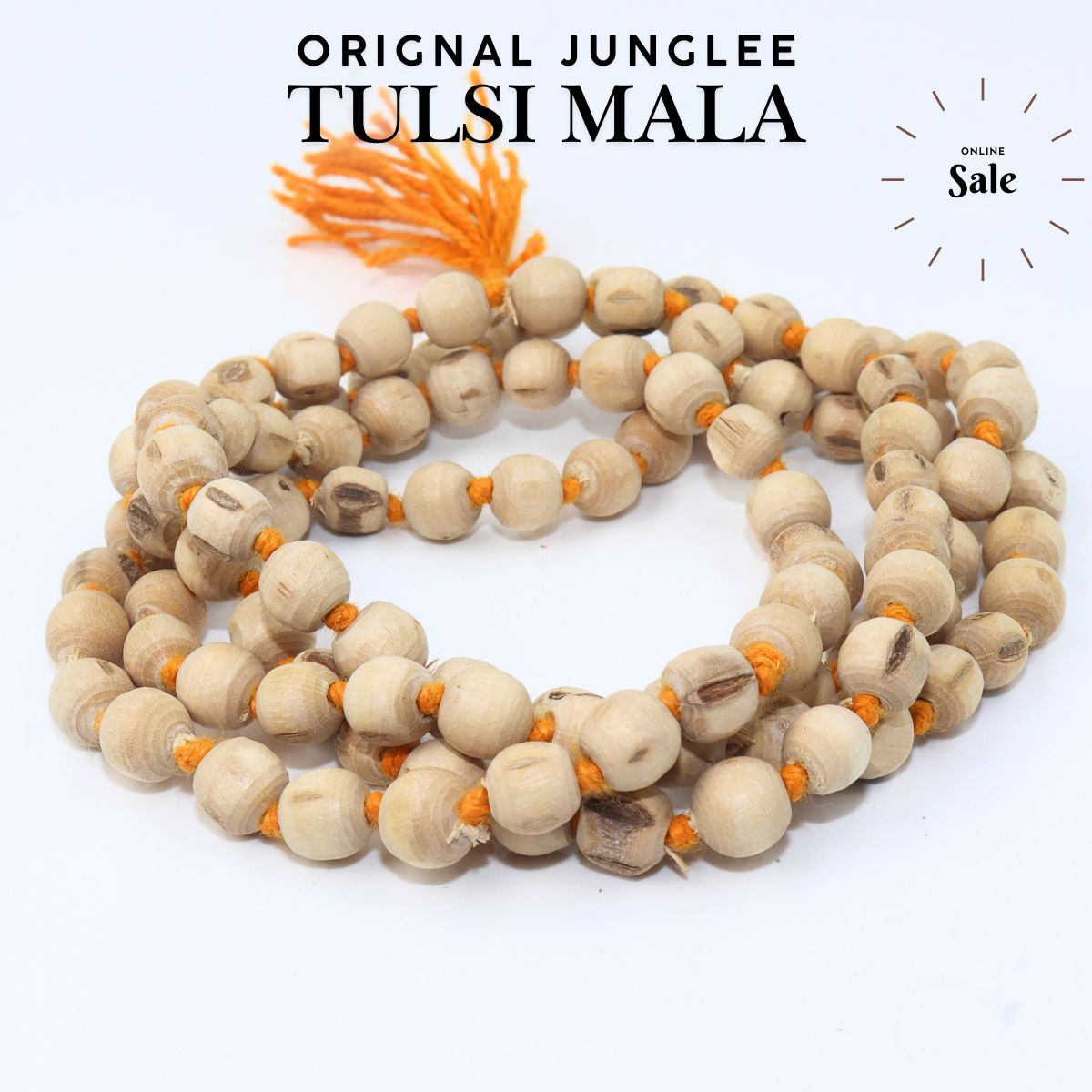 Orignal Tulsi Jap Mala 7MM Junglee Bead Perfect Round