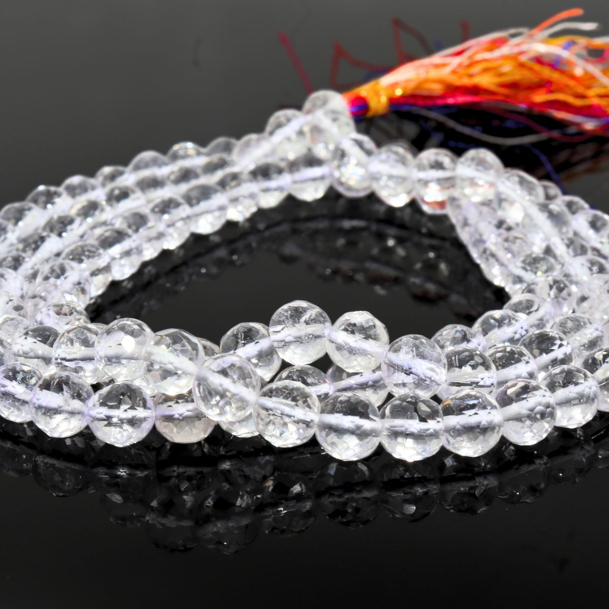 Orignal Crystal Sphatic Mala 6mm Diamond Cut Certified - Image 3