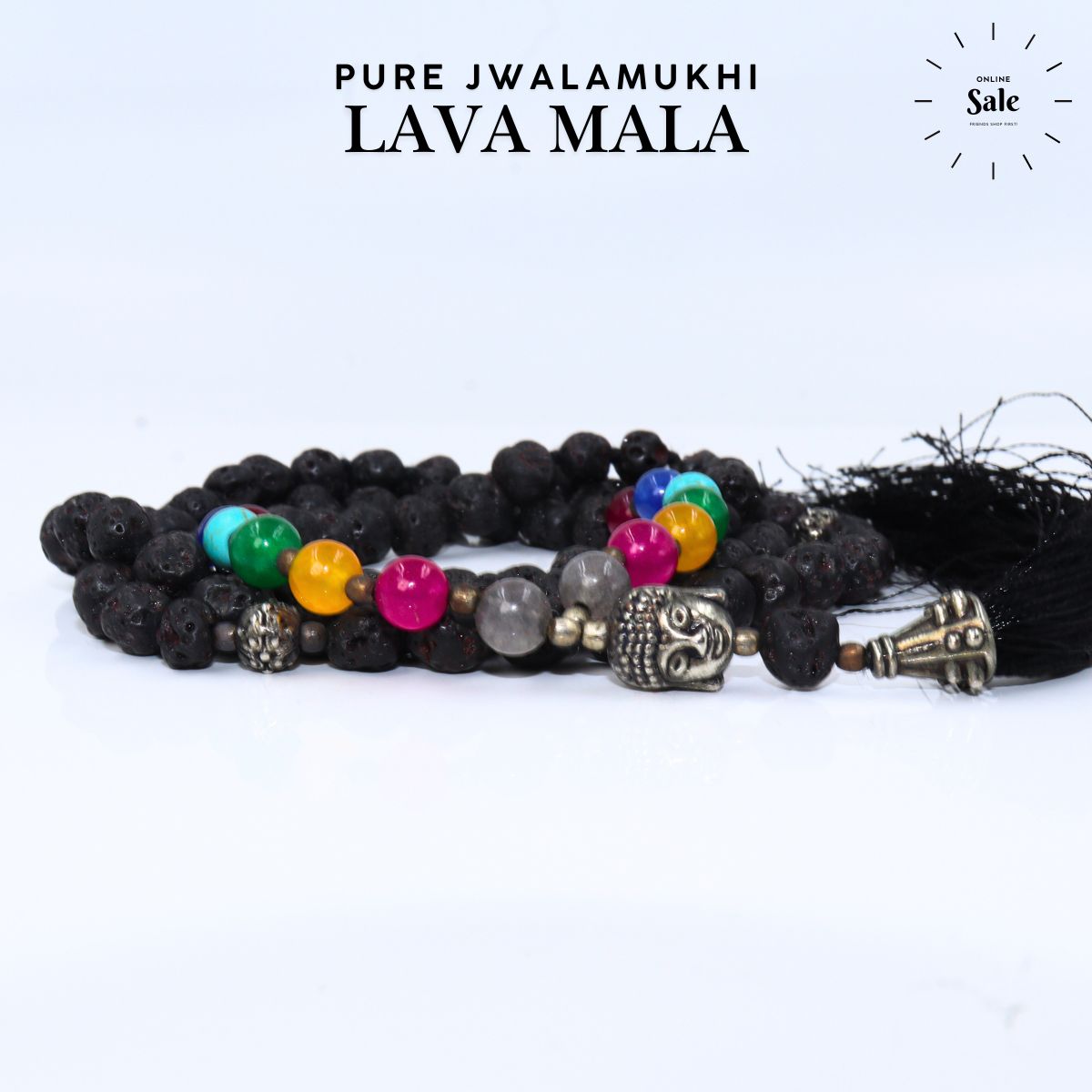 Jvalamukhi Lava Mala Pure 108 Beads For Positivity Real mala