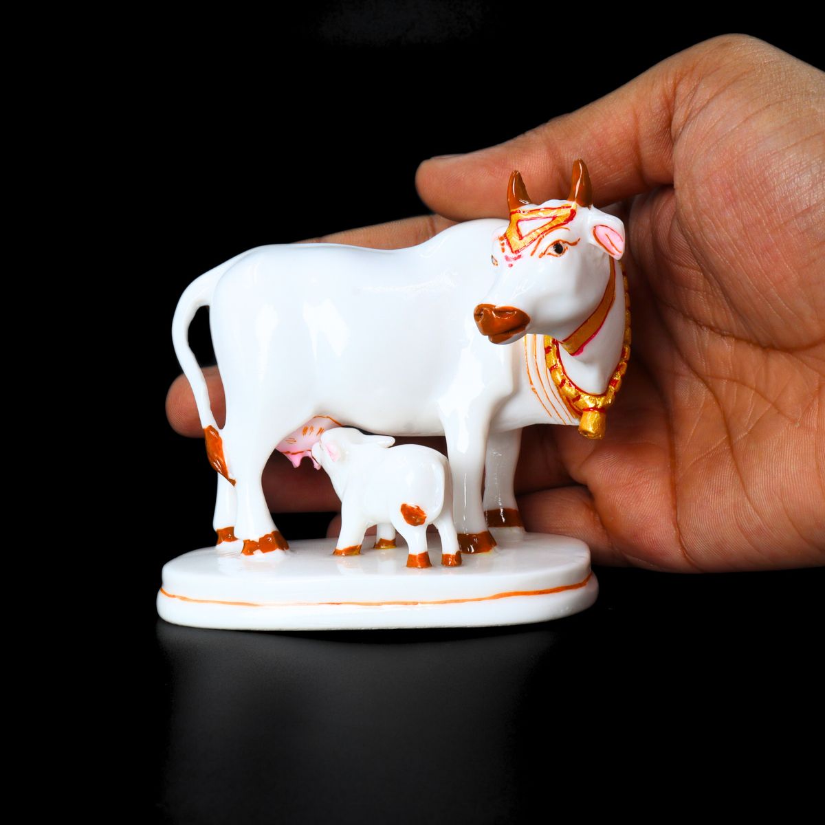 Cow Murti Marble Dust Premium 7.5 cm Height - Image 3