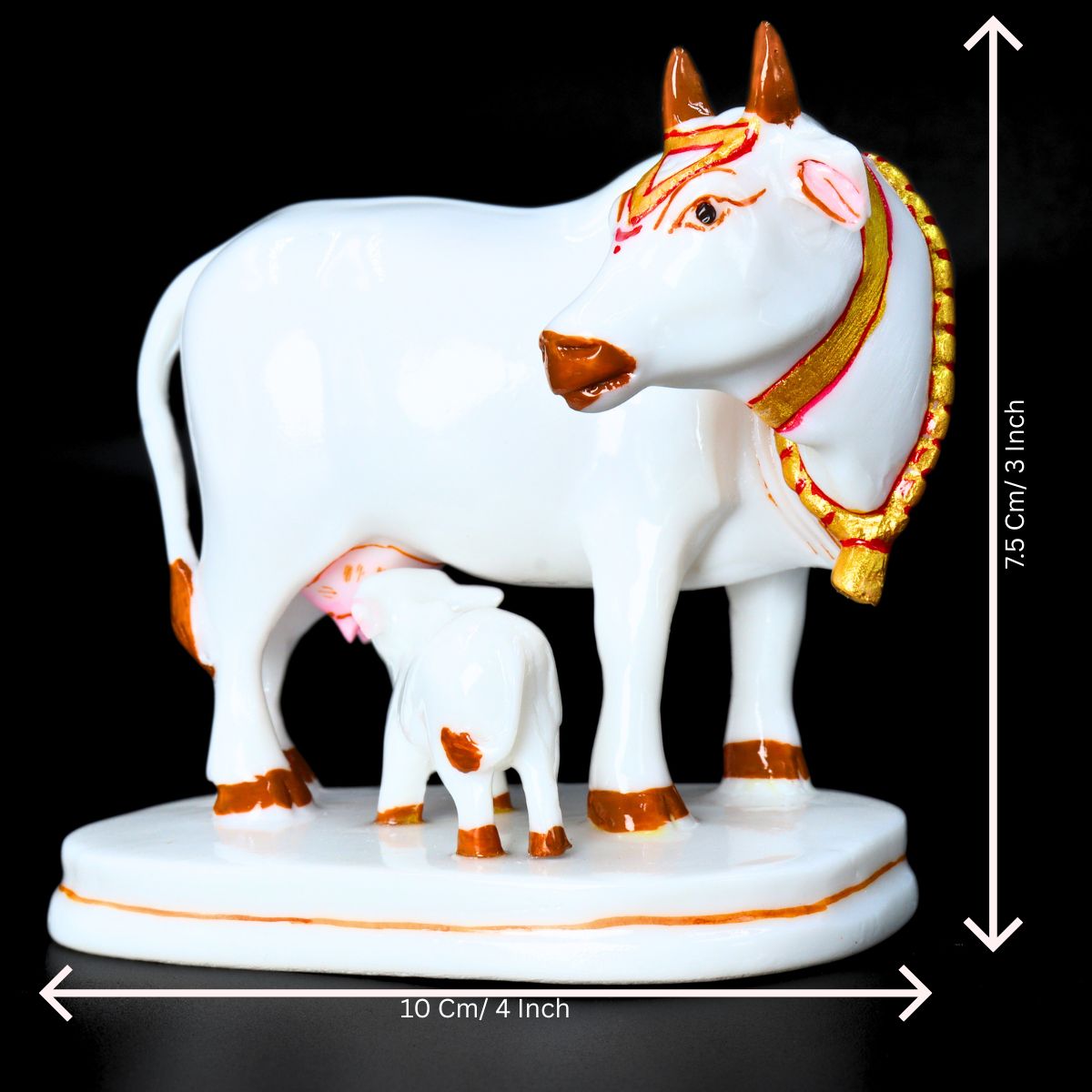 Cow Murti Marble Dust Premium 7.5 cm Height - Image 4