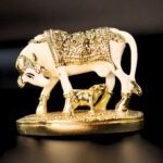 Cow Matelic Rasin Murti Premium White Gold Small Size Washable