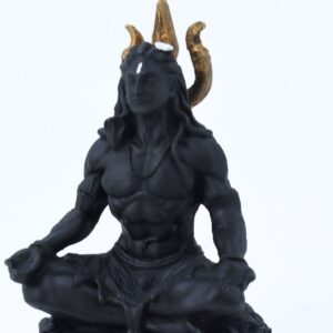 Maha Yogi Shiv Murti Black Small Size 8cm For Car & Pooja