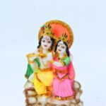 Radha Krishna Marble Dust Small Murti 4 inch