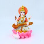 Maa Saraswati Marble Dust Premium Murti Washable