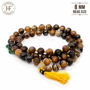 Sulemani Hakik Orignal Bead Mala 108+1 Bead 8 mm