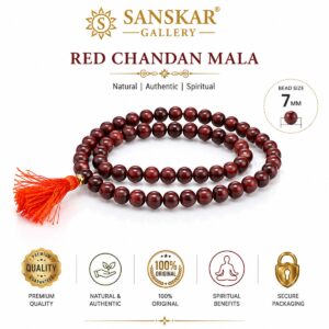 Laal Chandan Mala Pure Red 7MM Size Lab tested