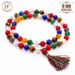 Navratan Original 9 Hakik mala Premium 108+1 Beads 8 mm