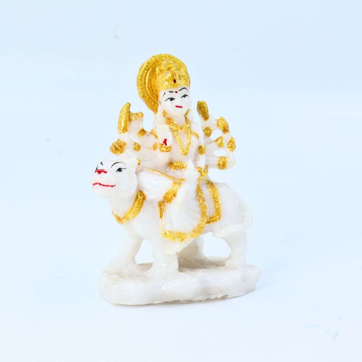 Durga Marble Dust Idol White Color Washable 3 Inch