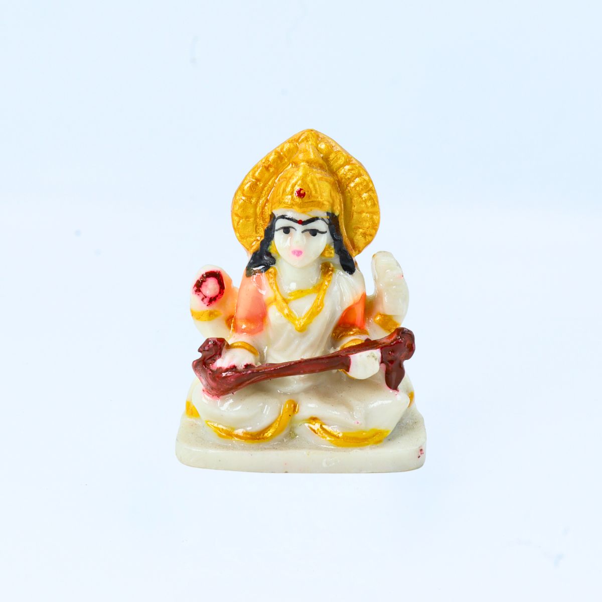 Saraswati Marble Dust Idol Color Washable 3 Inch