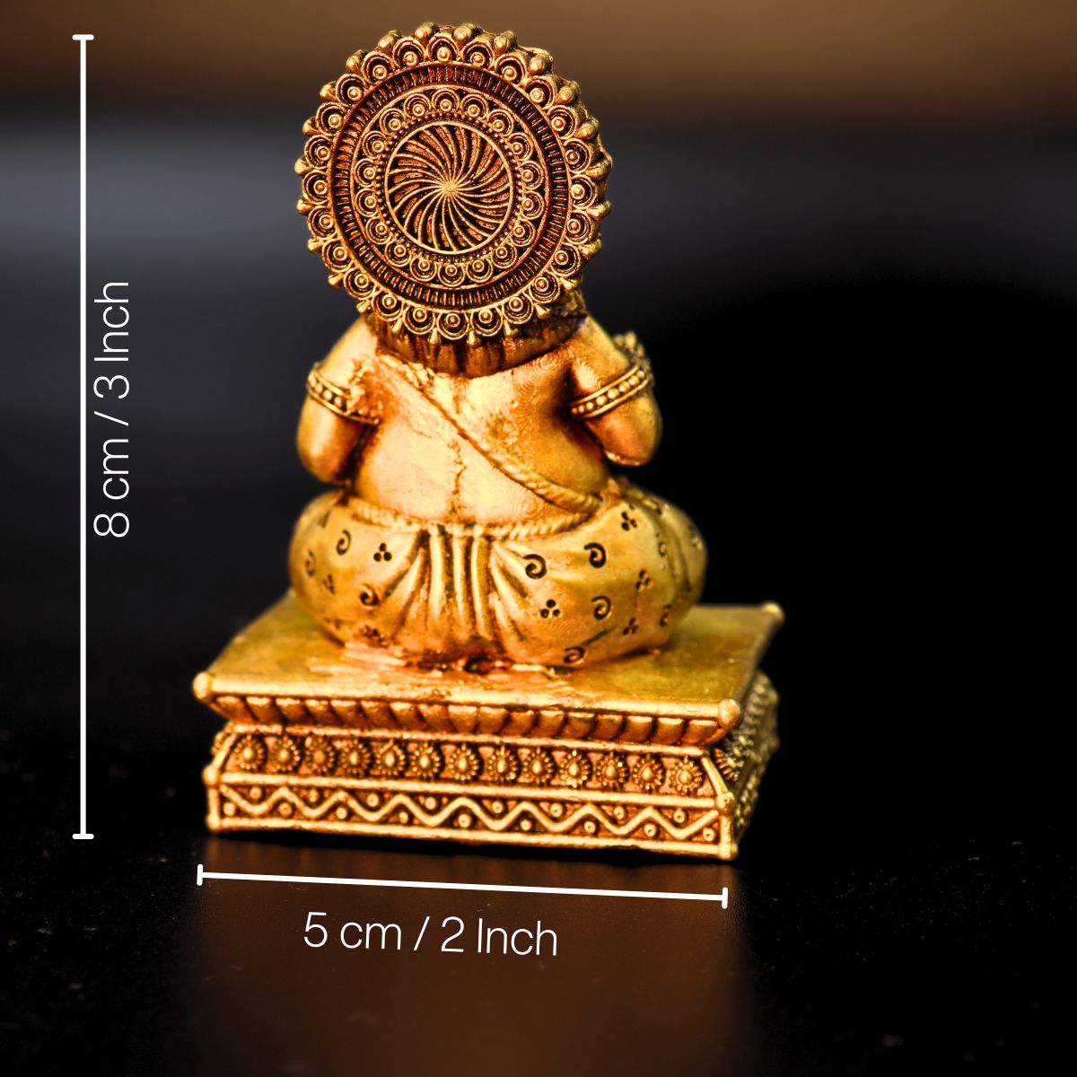 Kuber Stunning Small Brass Export Statue 3 Inch - Image 2
