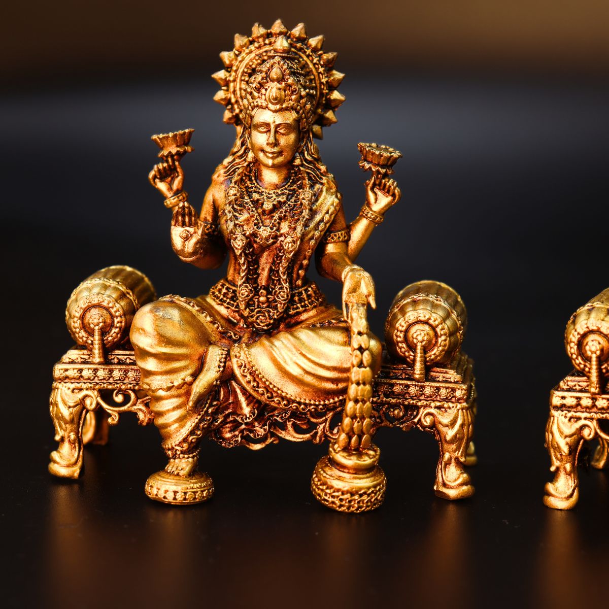 Laxmi Ganesh Statue Export Quality 3 Inch: for Your Home - Image 3