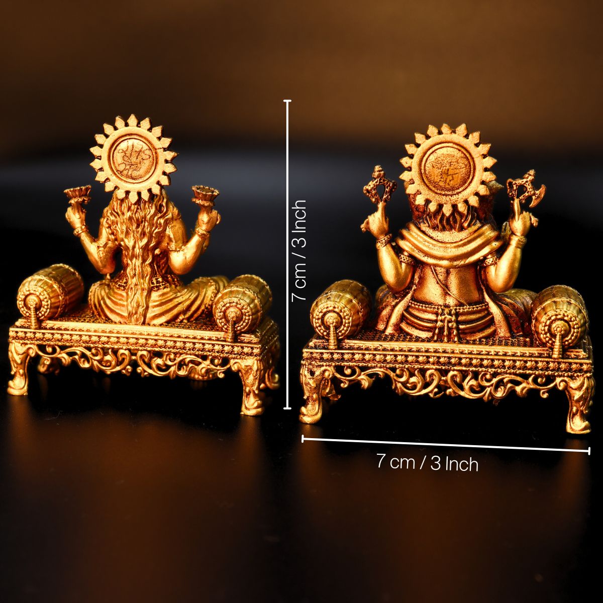 Laxmi Ganesh Statue Export Quality 3 Inch: for Your Home - Image 5