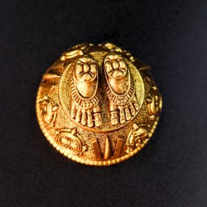 Laxmi Shri Charan Small Brass 2cm Height