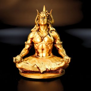 Aadiyogi Lord Shiva Small Size Brass Idol 3.5 Inch