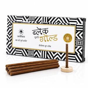 Black And Gold Dry Dhoop Stick Low Smoke By Alaukik