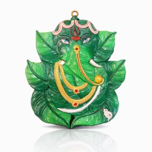 Leaf Ganesha Hanging Matel Unbreakable 10 inch