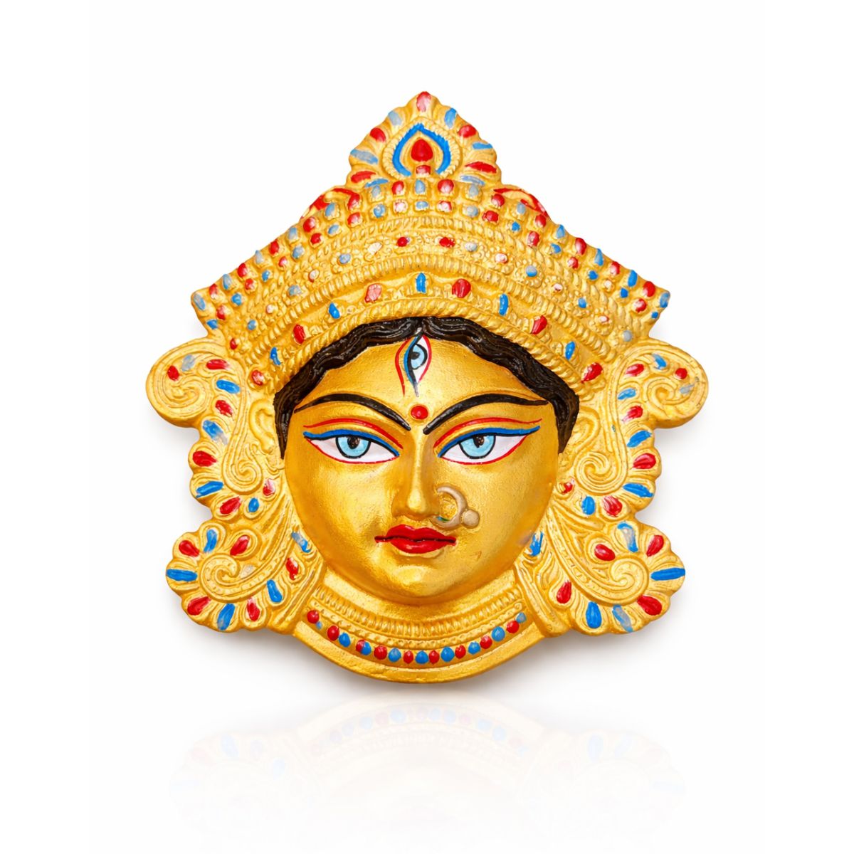 Durga Devi Face For Hanging Matel Unbreakable 6 inch