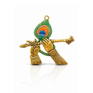 Krishna Hands Morpankh Matel Hanging Unbreakable 5 inch
