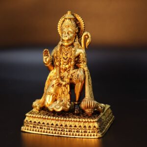 Sitting Hanuman Brass Export Quality 4 inch