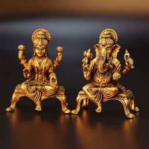 Laxmi Ganesha Chauki Brass Export Small 2 Inch
