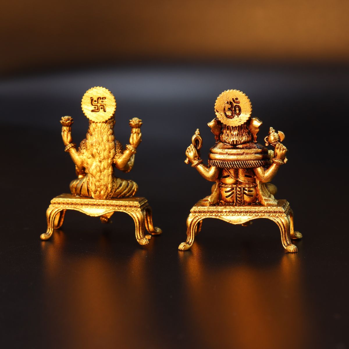 Laxmi Ganesha Chauki Brass Export Small 2 Inch - Image 3