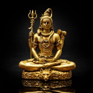 Mahadev Sitting Sadhna Brass Export 4 Inch