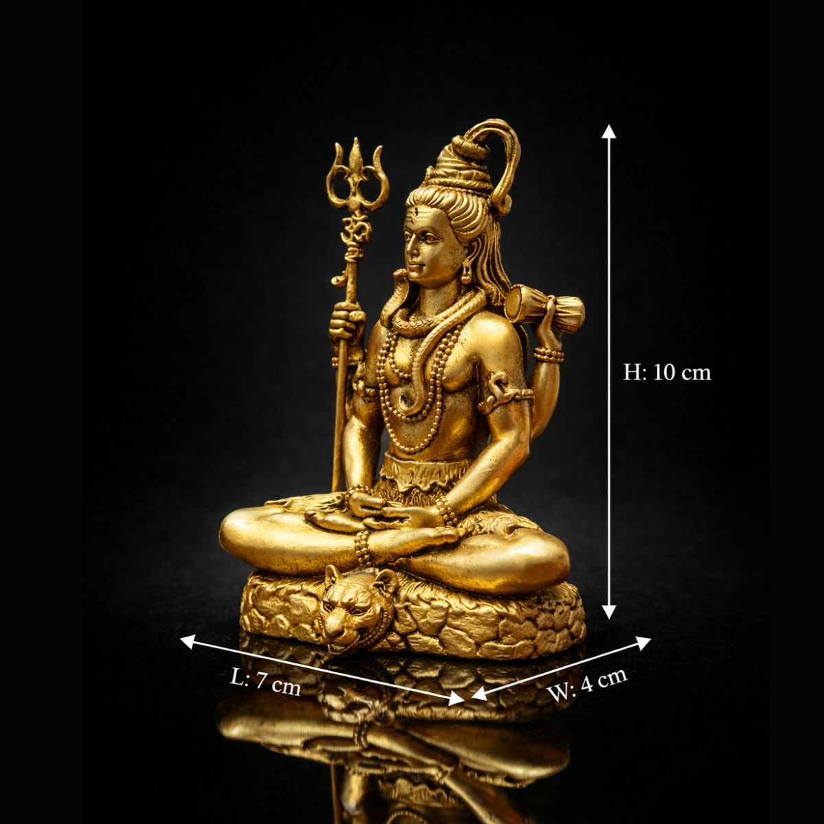 Mahadev Sitting Sadhna Brass Export 4 Inch - Image 2