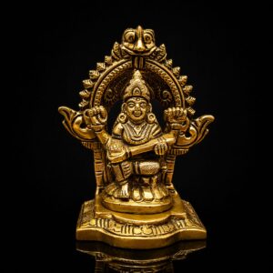 Saraswati Maa Darbar Sitting Brass Premium 3 Inch