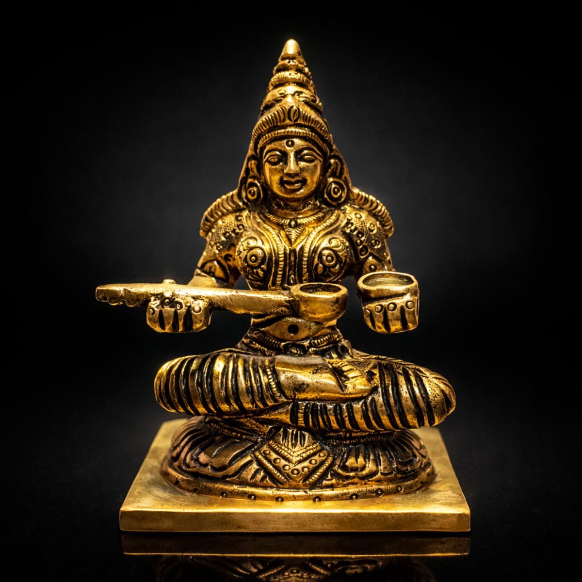 Maa AnnaPurna Brass Murti Premium 4.5 Inch