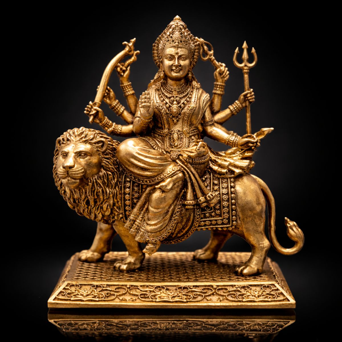 Maa Durga Premium Brass Export Murti 5.5 Inch