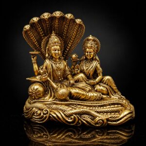 Vishnu Laxmi Brass Export Quality Murti 4 Inch