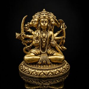 Panchmukhi Hanuman Brass Export Quality Murti 4.5 inch