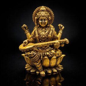 Saraswati Brass Premium Export Quality Murti 3 Inch