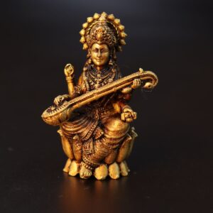 Saraswati Maa Brass Export murti Small 3 Inch