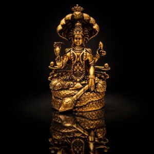 Vishnu Sitting Small Size Brass Export Statue 2 Inch
