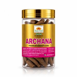 Archana Premium Cone Jar Dhoop By Sacred Tiranga Brand