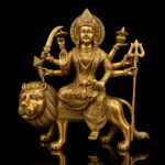 Durga Premium Large Size Brass Murti Without Base 15 Inch