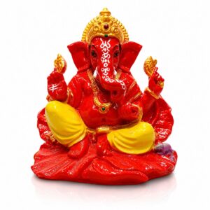 Ganesh On Patta Red Premium Marble Dust 4 Inch