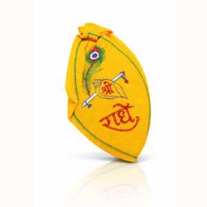 Gau Mukhi Yellow Cotton Premium Jap Bag for Mala jaap